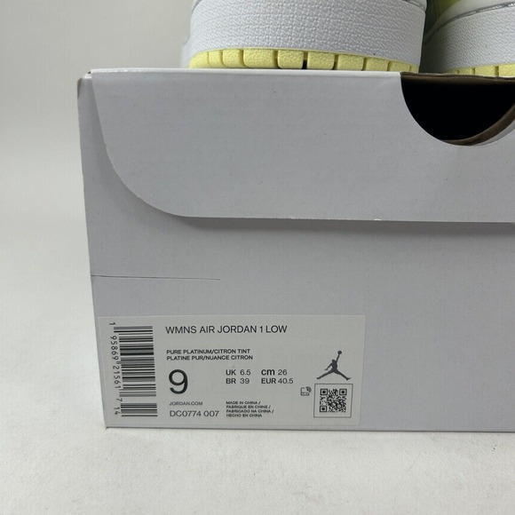 Nike Shoes Air Jordan 1 Low WMNS “Lemonade/Citron Tint” 2024 - Picture 5 of 5